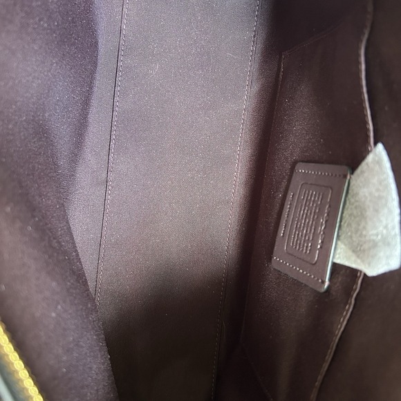 Coach Georgia Satchel Signature Canvas Walnut Black Handbag CH422 - Picture 5 of 8